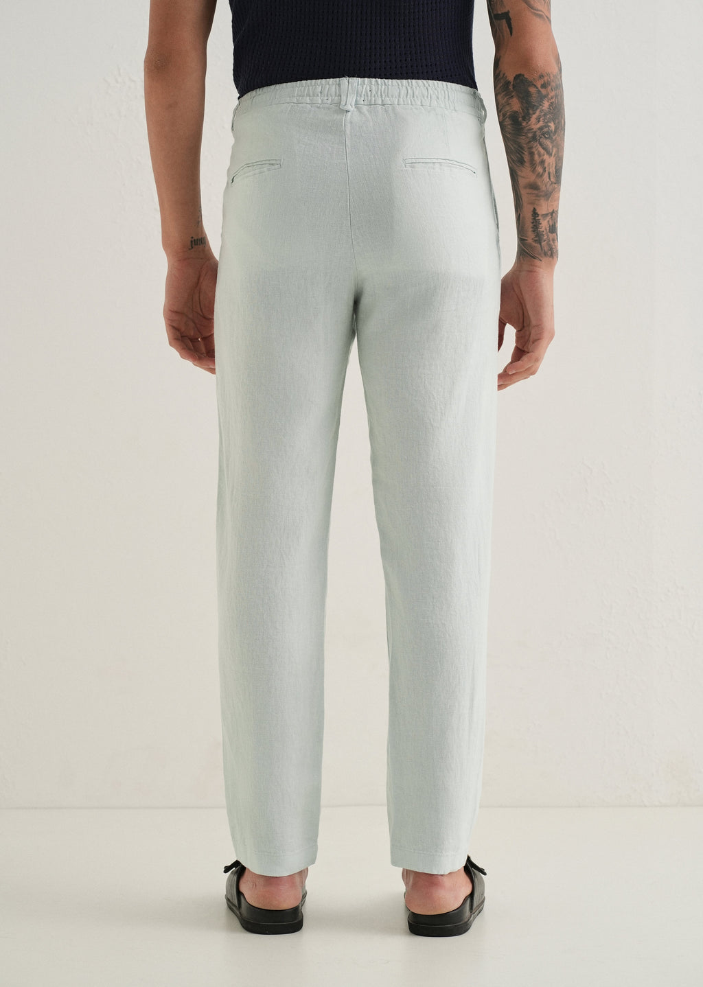 Pastel Blue Linen Pant
