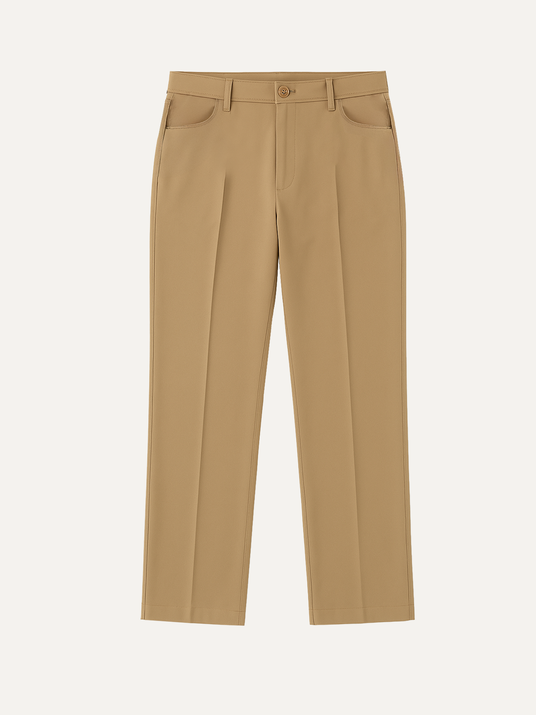 Pecan Khaki Relaxed Fit Korean Pintuck Pants