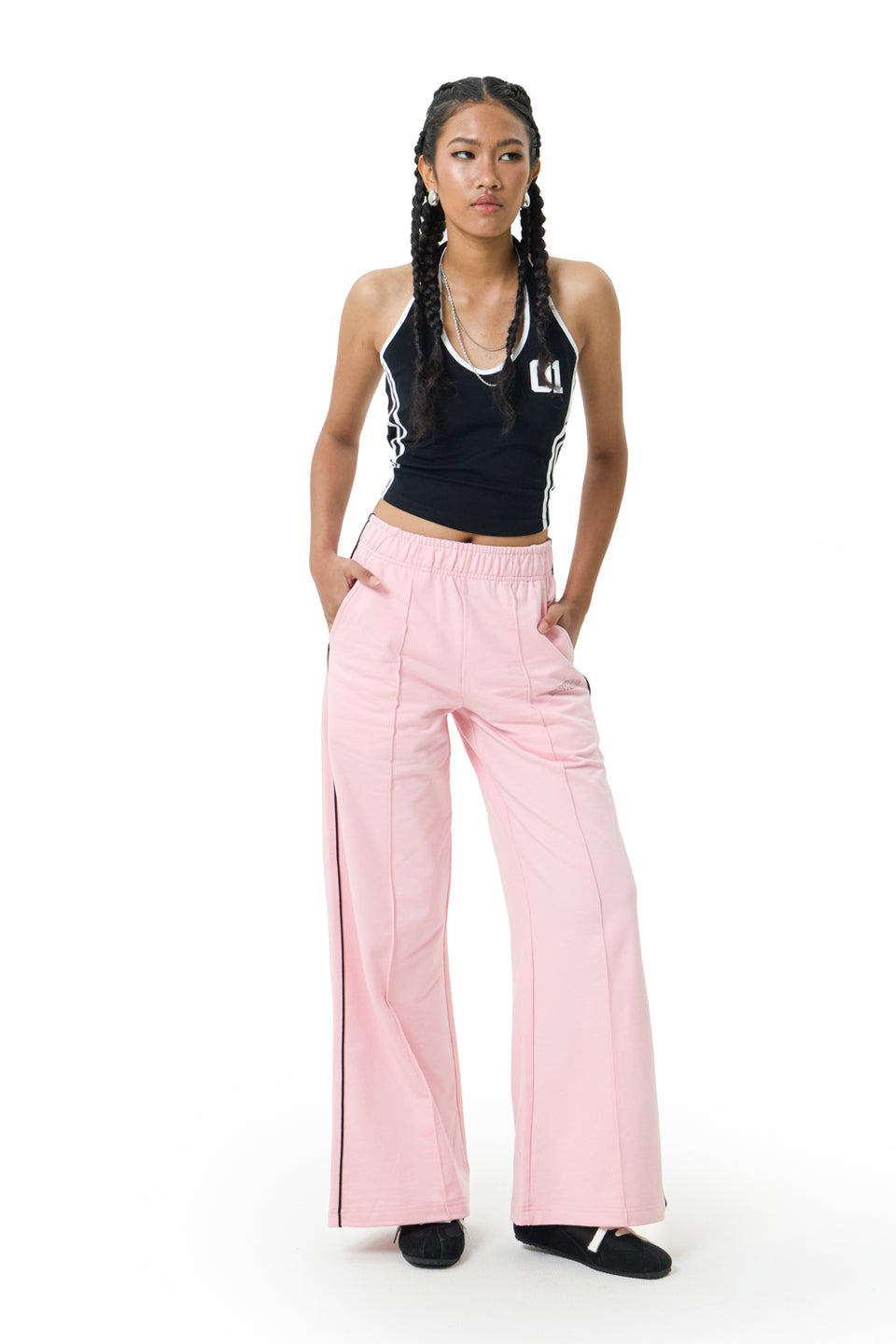 Pink Trim Track Pants JG67