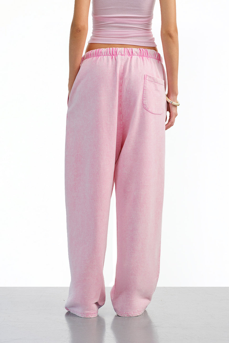 Pink Cloud Faded Loose Fit Pants JG67