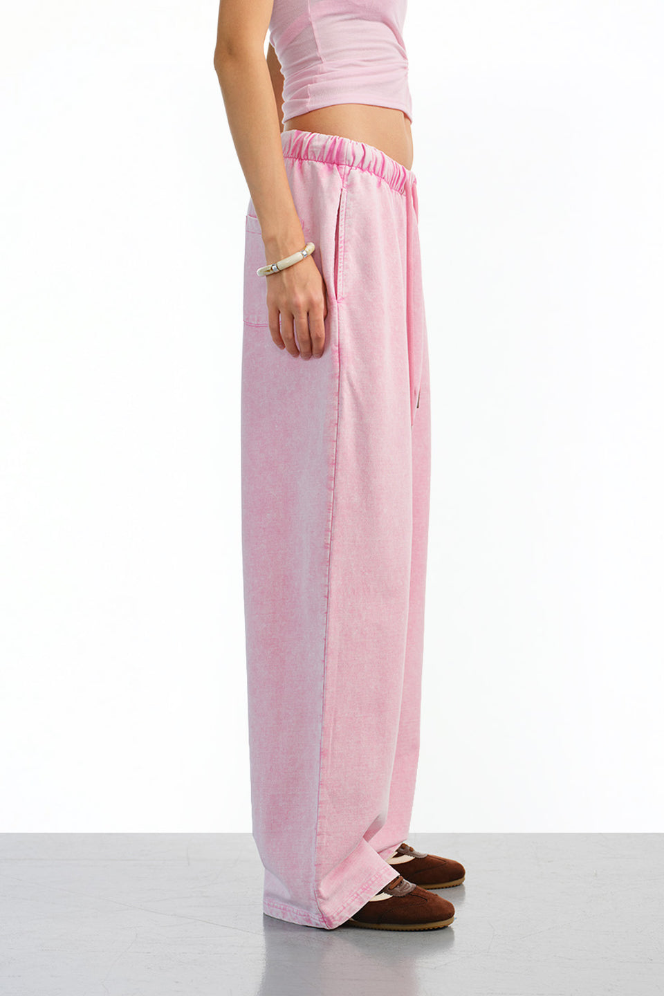 Pink Cloud Faded Loose Fit Pants JG67