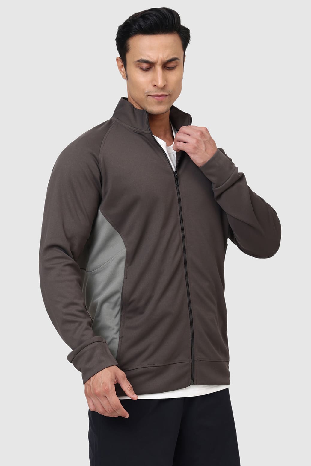 Polish Colourblock Jacket Dark Grey