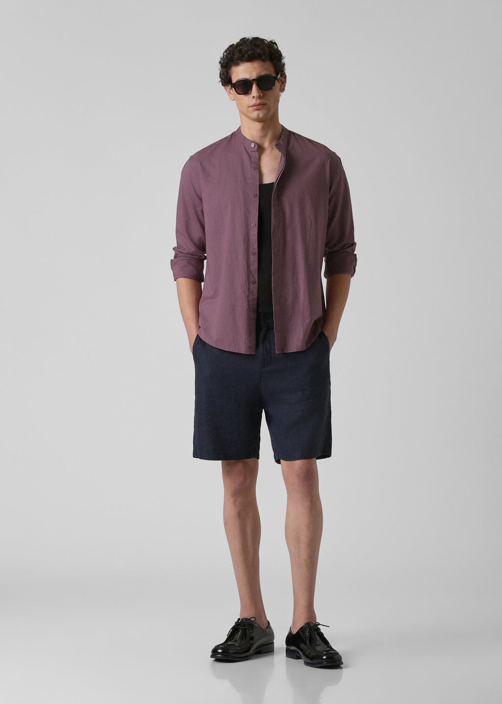 Purple Cotton Linen Shirt