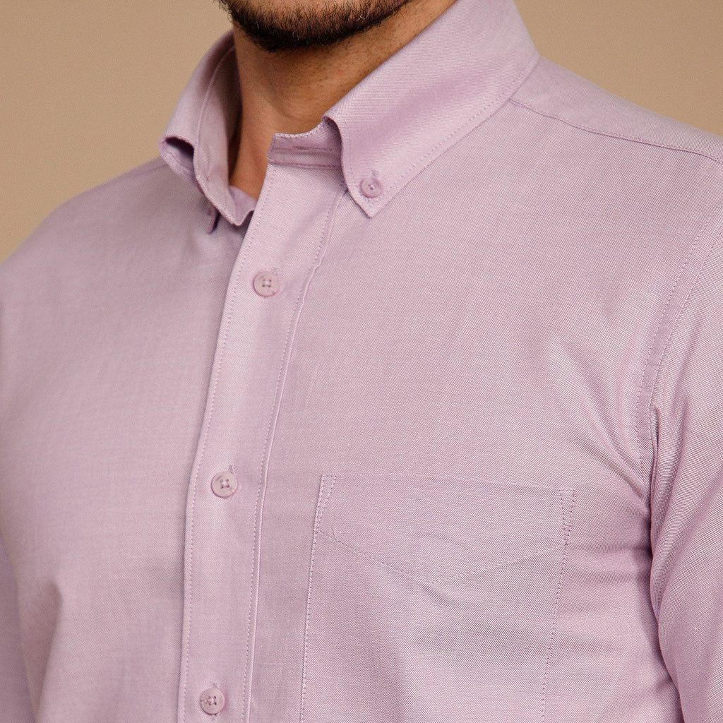Regal Oxford Chambray Shirt In Lilac