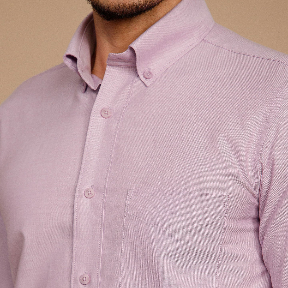 Regal Oxford Chambray Shirt In Lilac