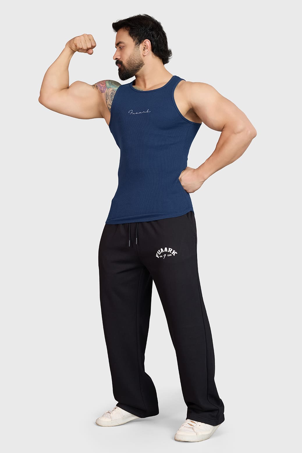 Ribbed Tank Navy