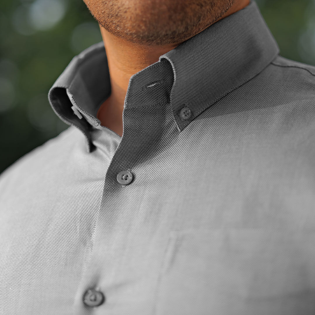 Royal Oxford Dobby Shirt in Dove Grey