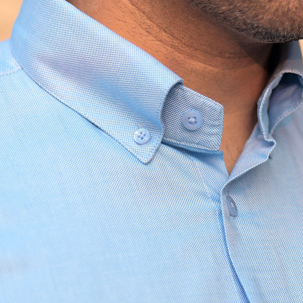 Royal Oxford Dobby Shirt in Maya Blue