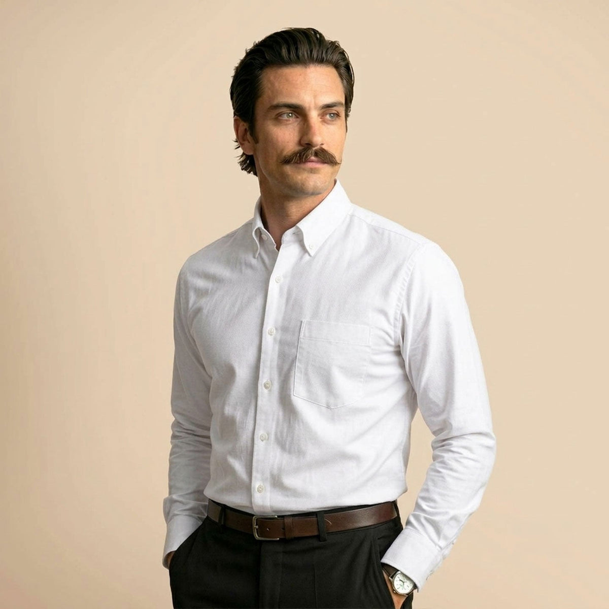 Royal Oxford Dobby Shirt In Snowflake
