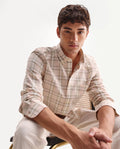 REGULAR FIT CHECKED SHIRT STUR - PINK morris.lane