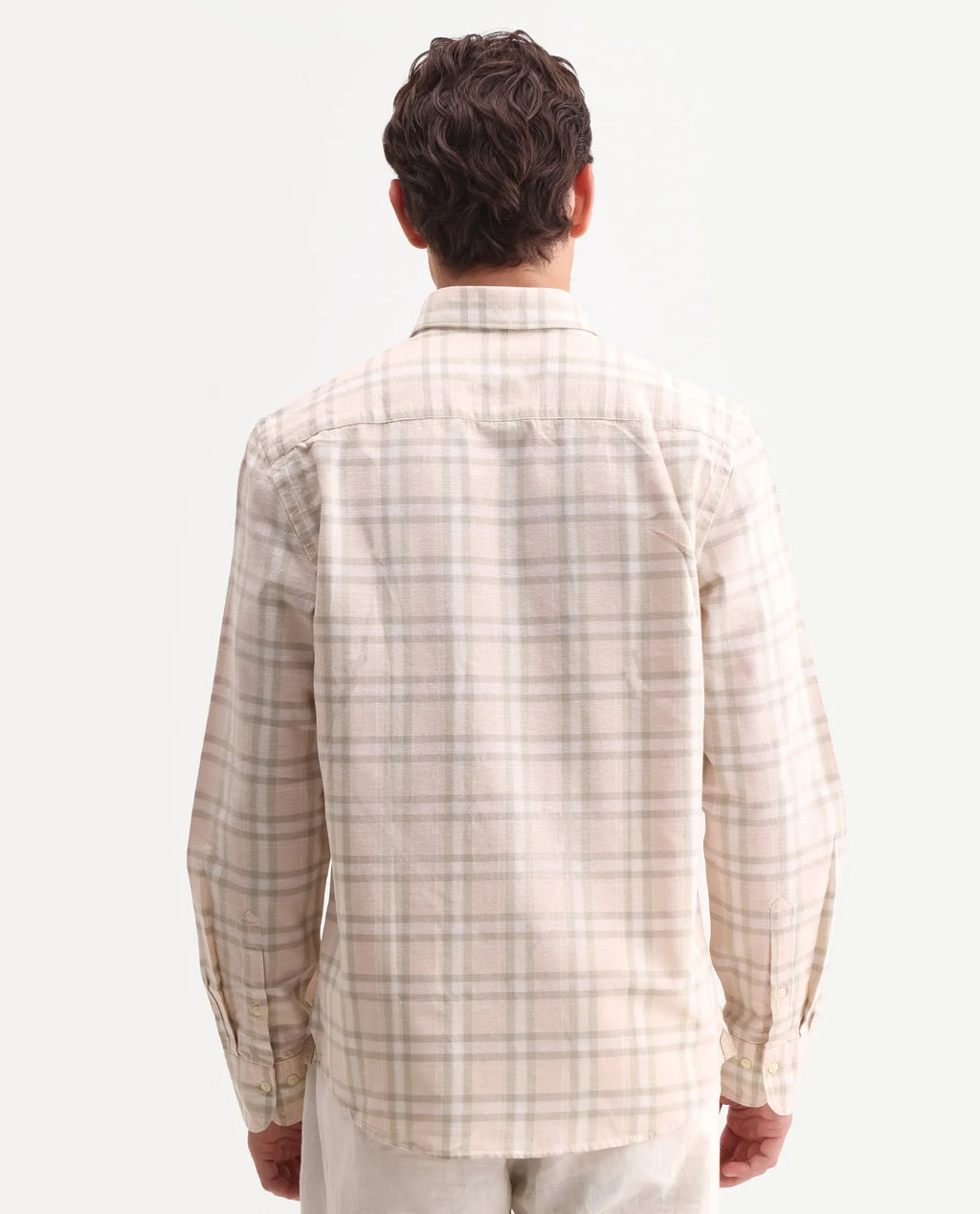 REGULAR FIT CHECKED SHIRT STUR - PINK morris.lane