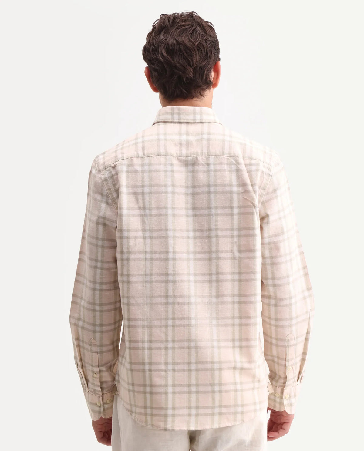 REGULAR FIT CHECKED SHIRT STUR - PINK morris.lane