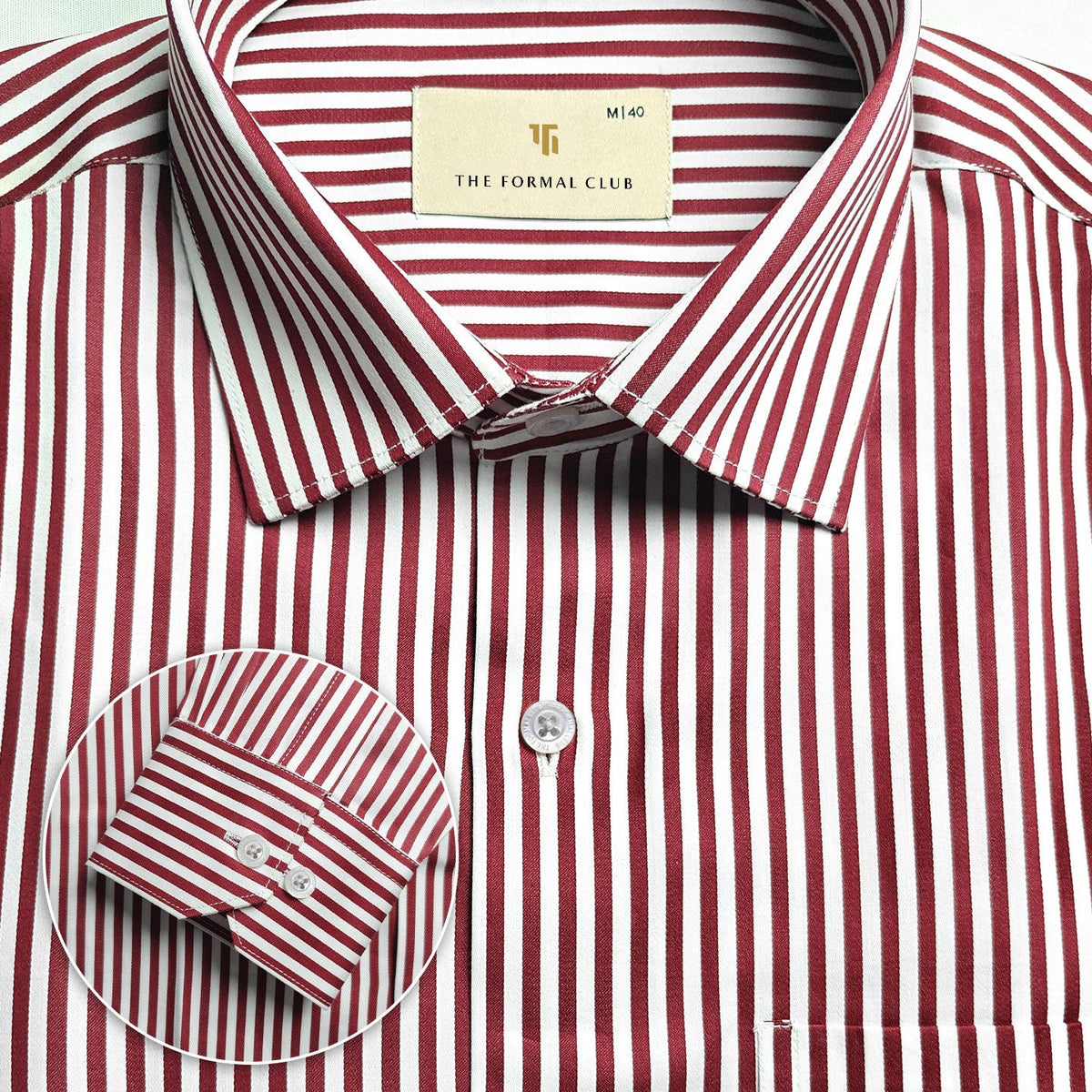 Boardroom Bengal Stripes Shirt In Ruby