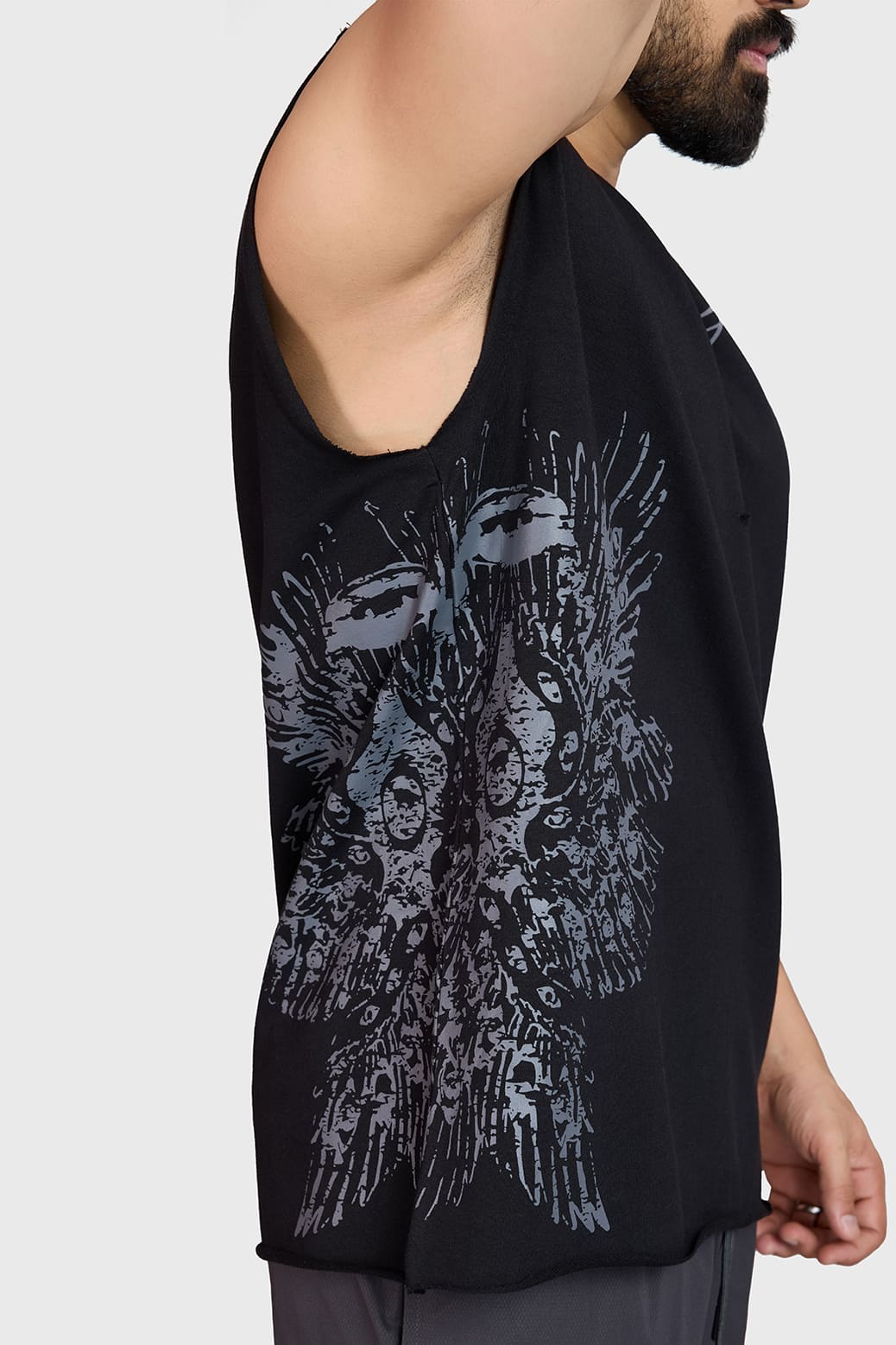Raw Eagle Capsleeves Tank Black