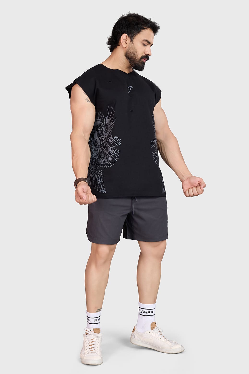 Raw Eagle Capsleeves Tank Black