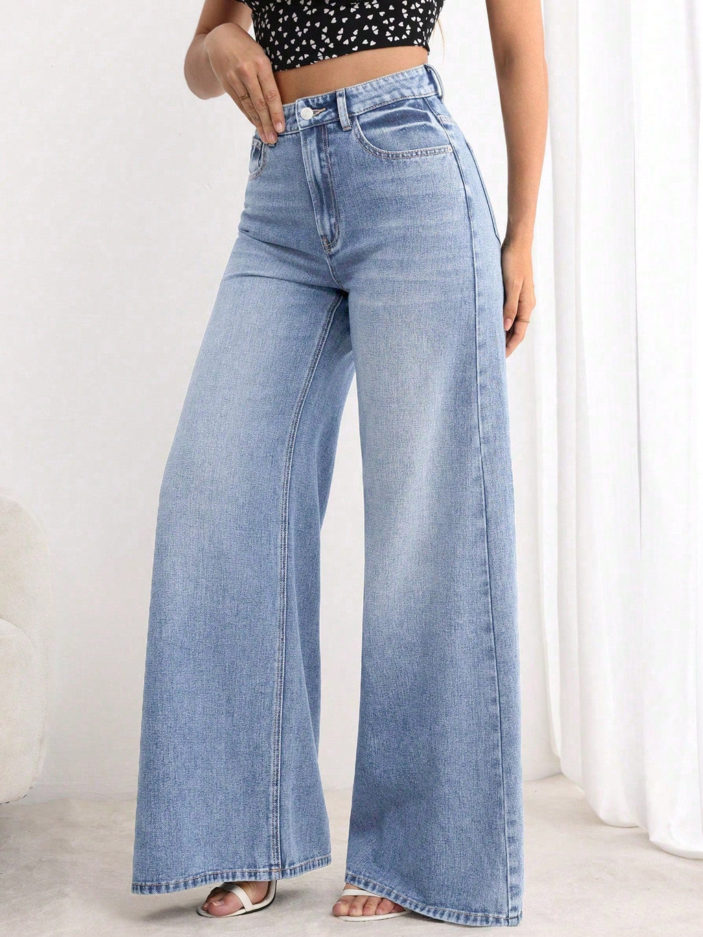Sweet Static Extra Wide Leg Jeans