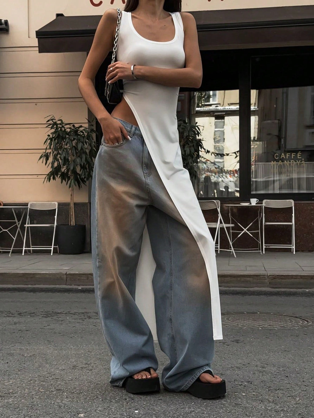 Elegant Edge Slant Long Top