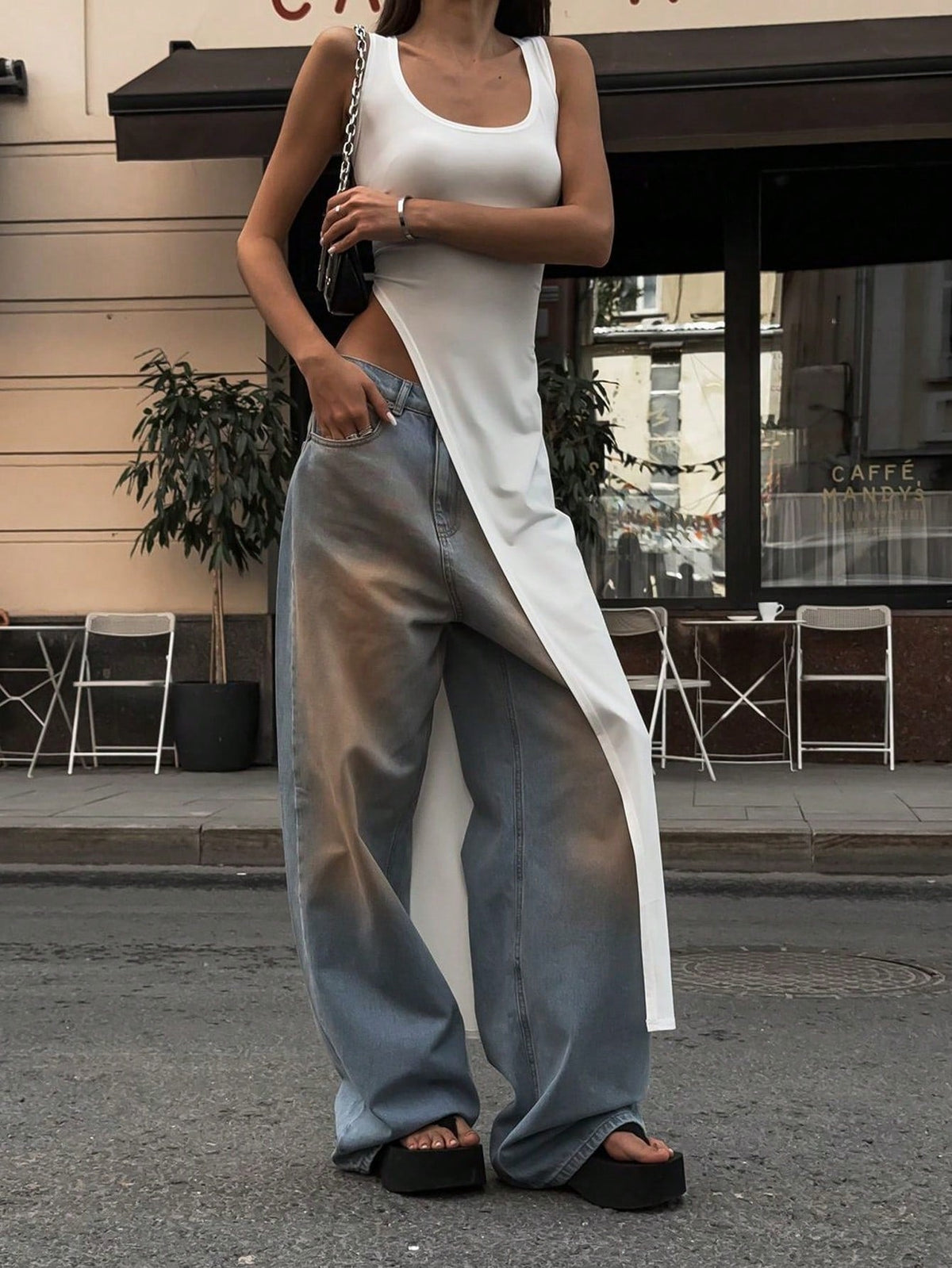 Elegant Edge Slant Long Top