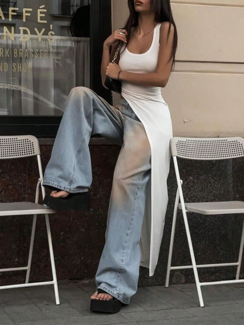 Elegant Edge Slant Long Top