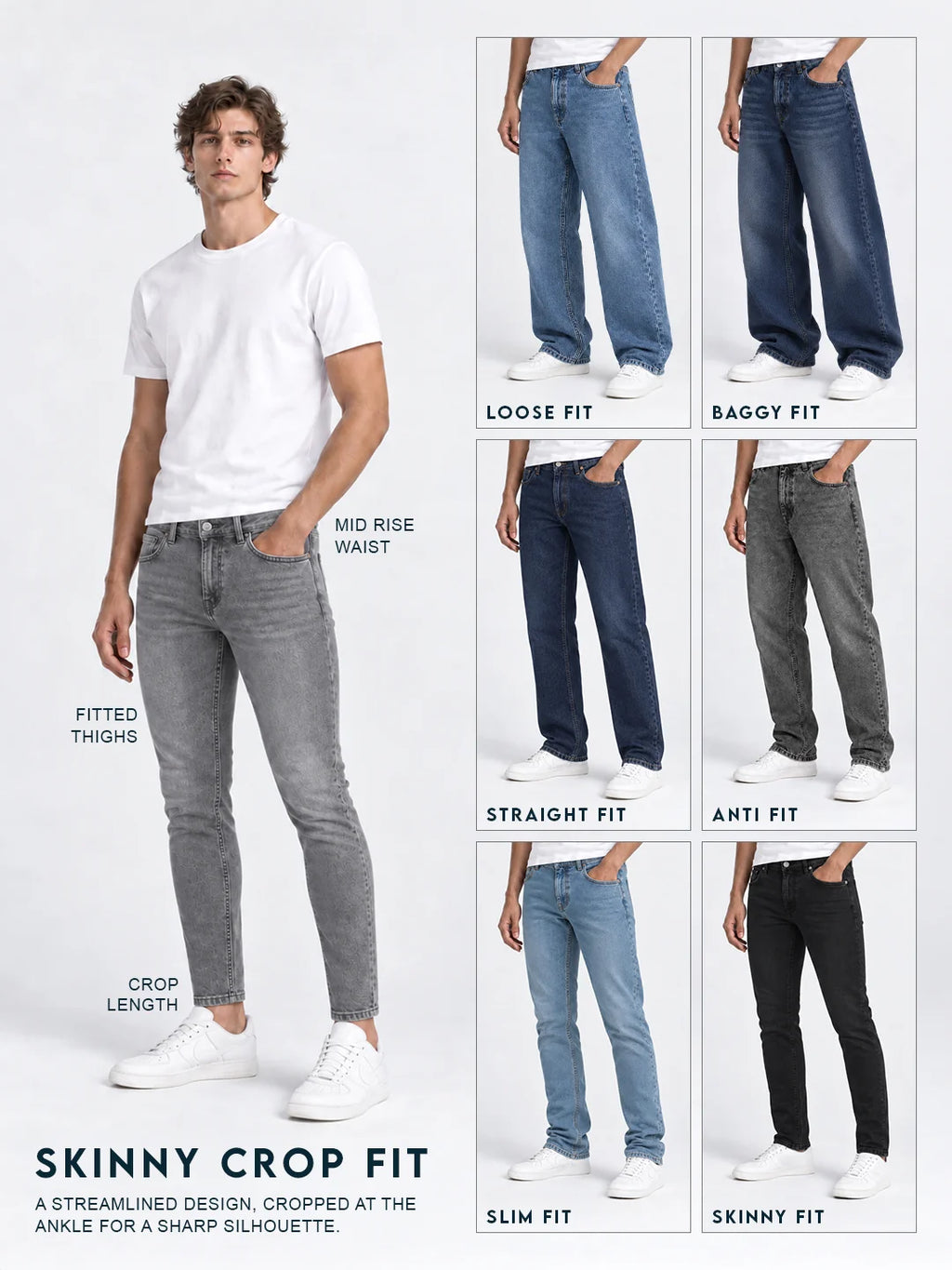 Solid Skinny Crop Denim Jeans | Olive