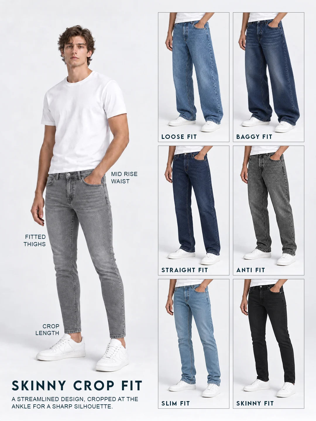 Solid Skinny Crop Denim Jeans | Olive