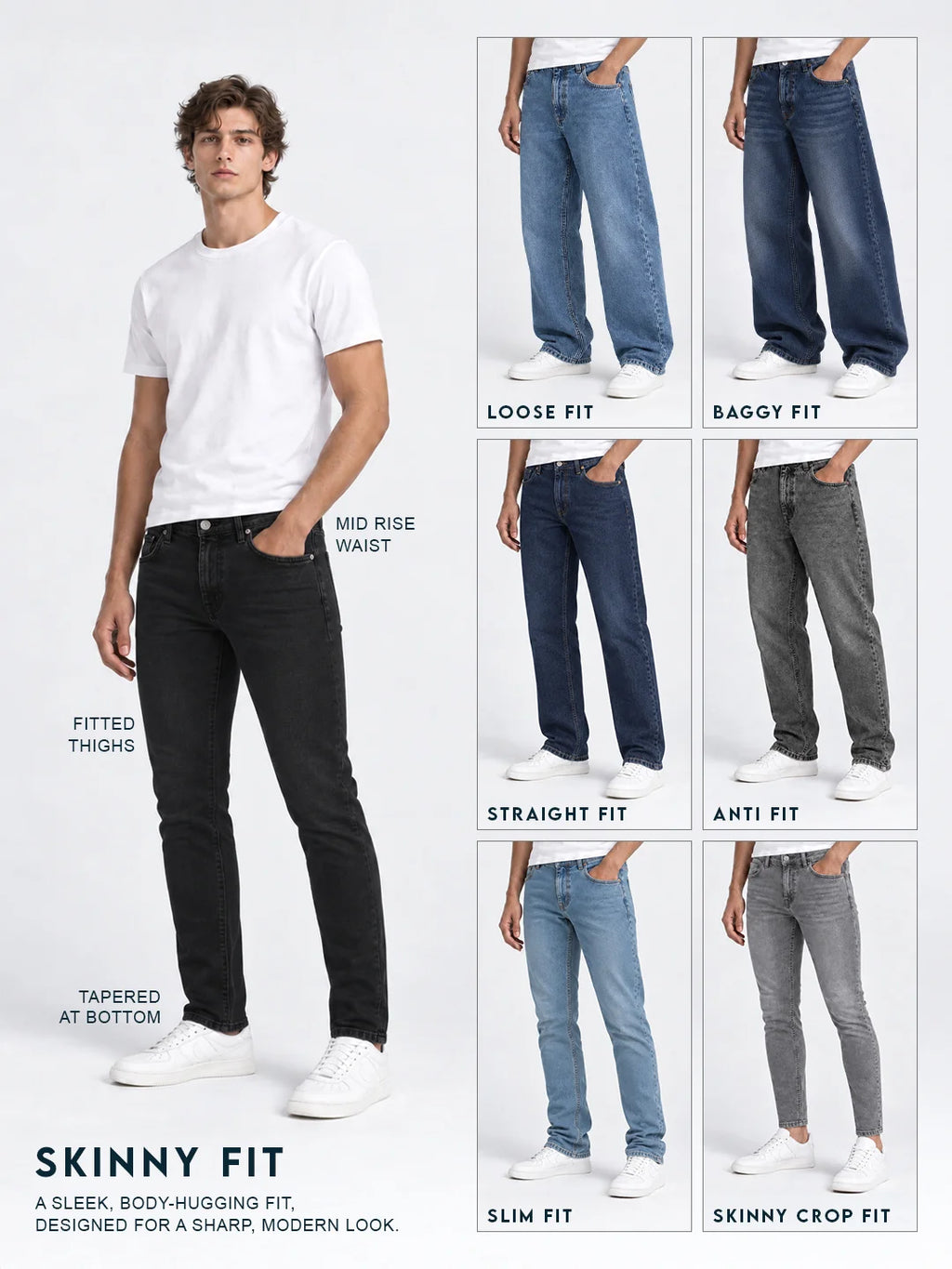 Vintage Skinny Crop Jeans | Dark Blue