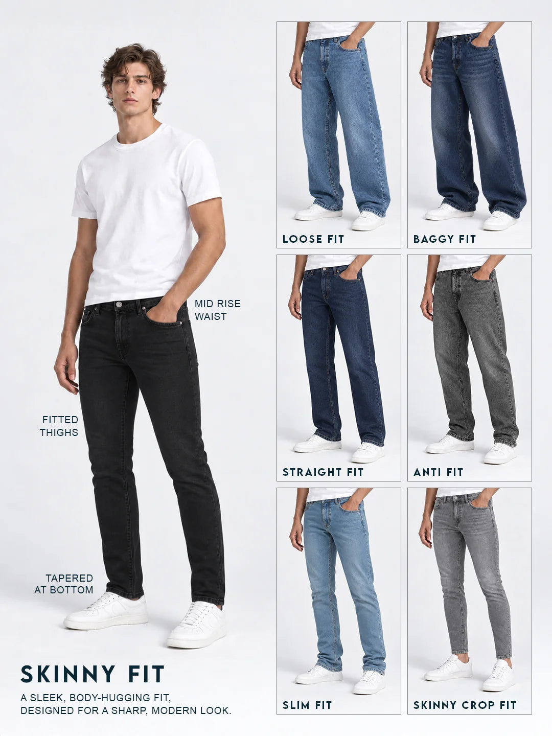 Vintage Skinny Crop Jeans | Dark Blue