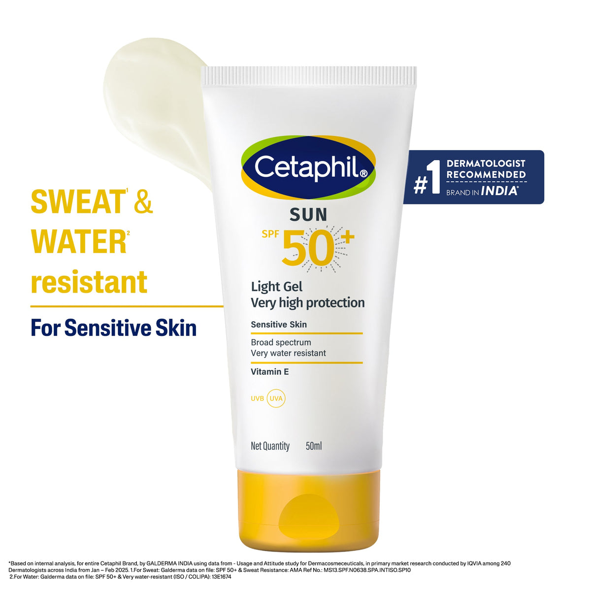 Cetaphil Sunscreen SPF 50 | Dermat recommended for Sensitive Skin
