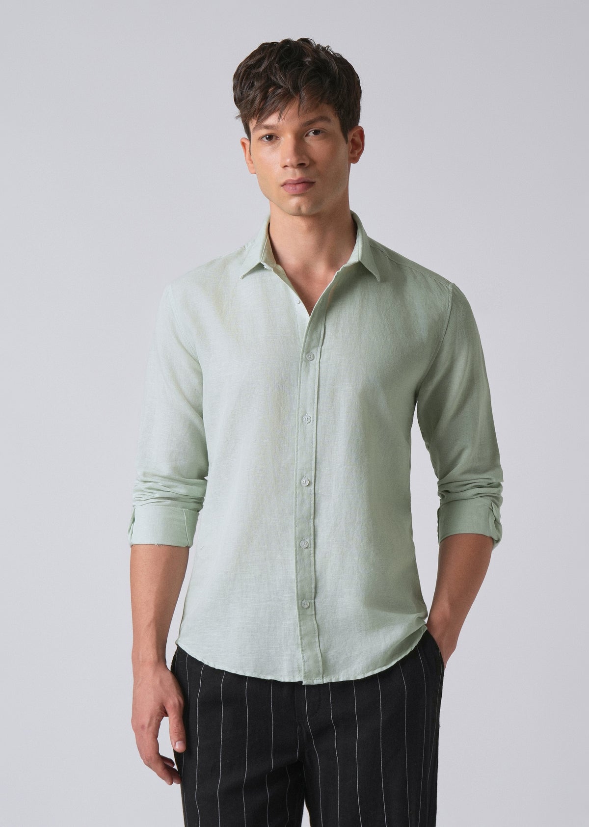 Sage Green Linen Shirt