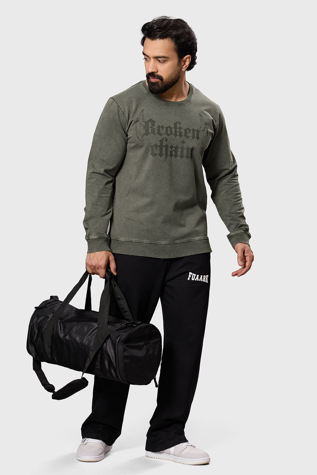 Shadow Washed Sweatshirt Olive