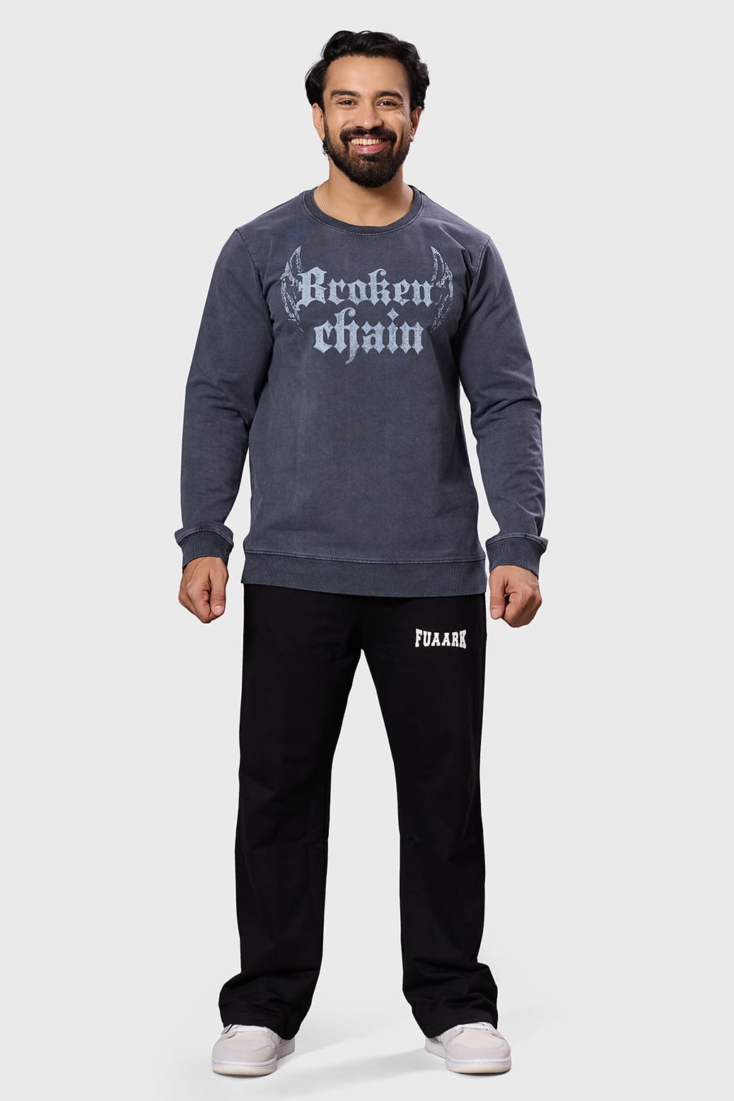 Shadow Washed Sweatshirt Dark Grey