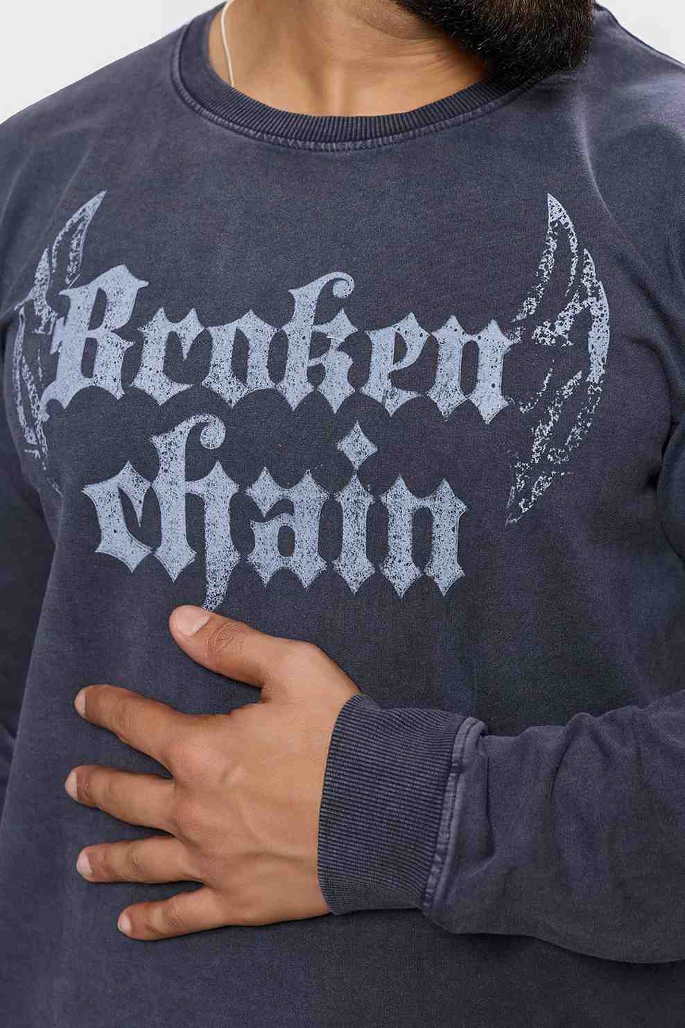Shadow Washed Sweatshirt Dark Grey