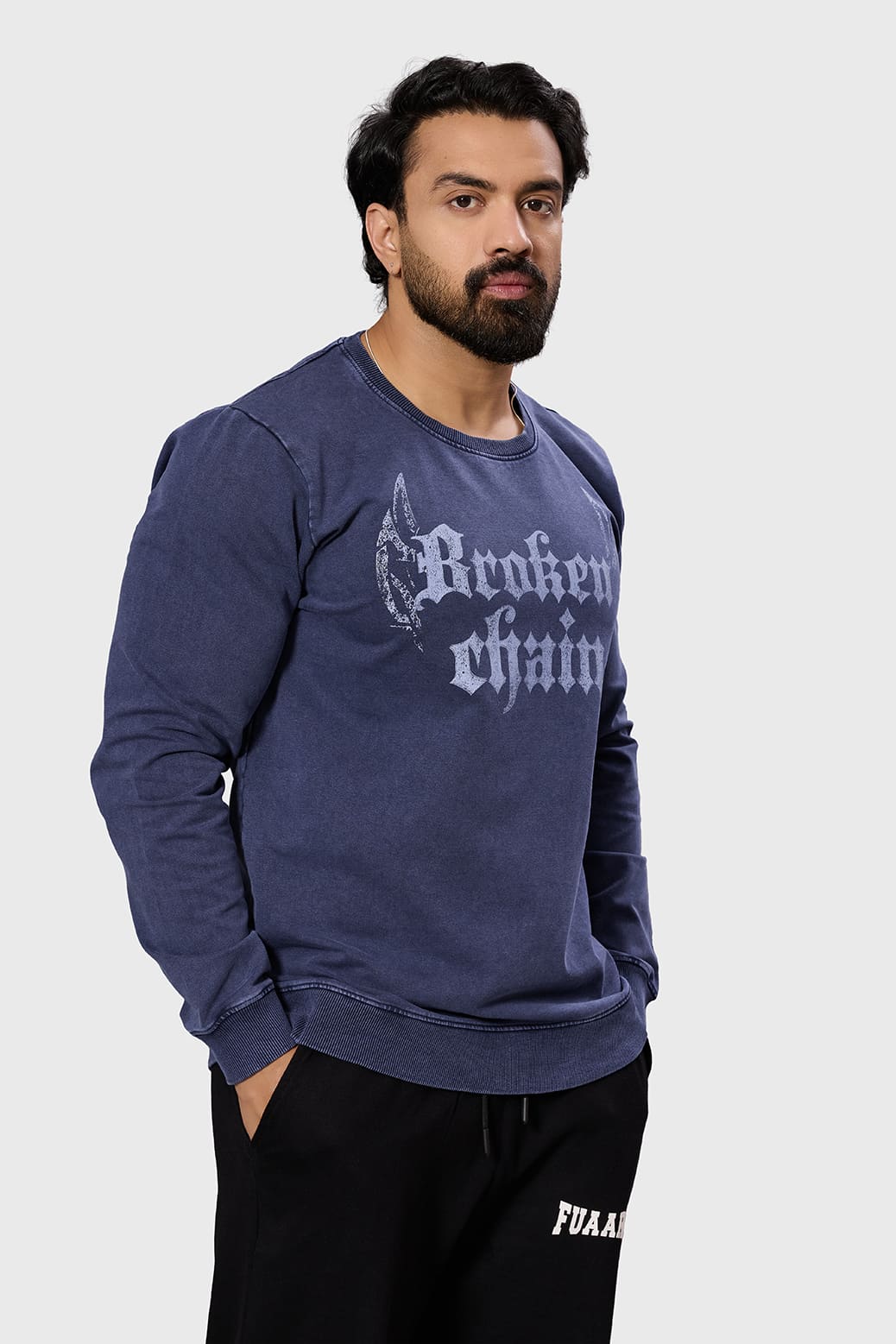 Shadow Washed Sweatshirt Navy
