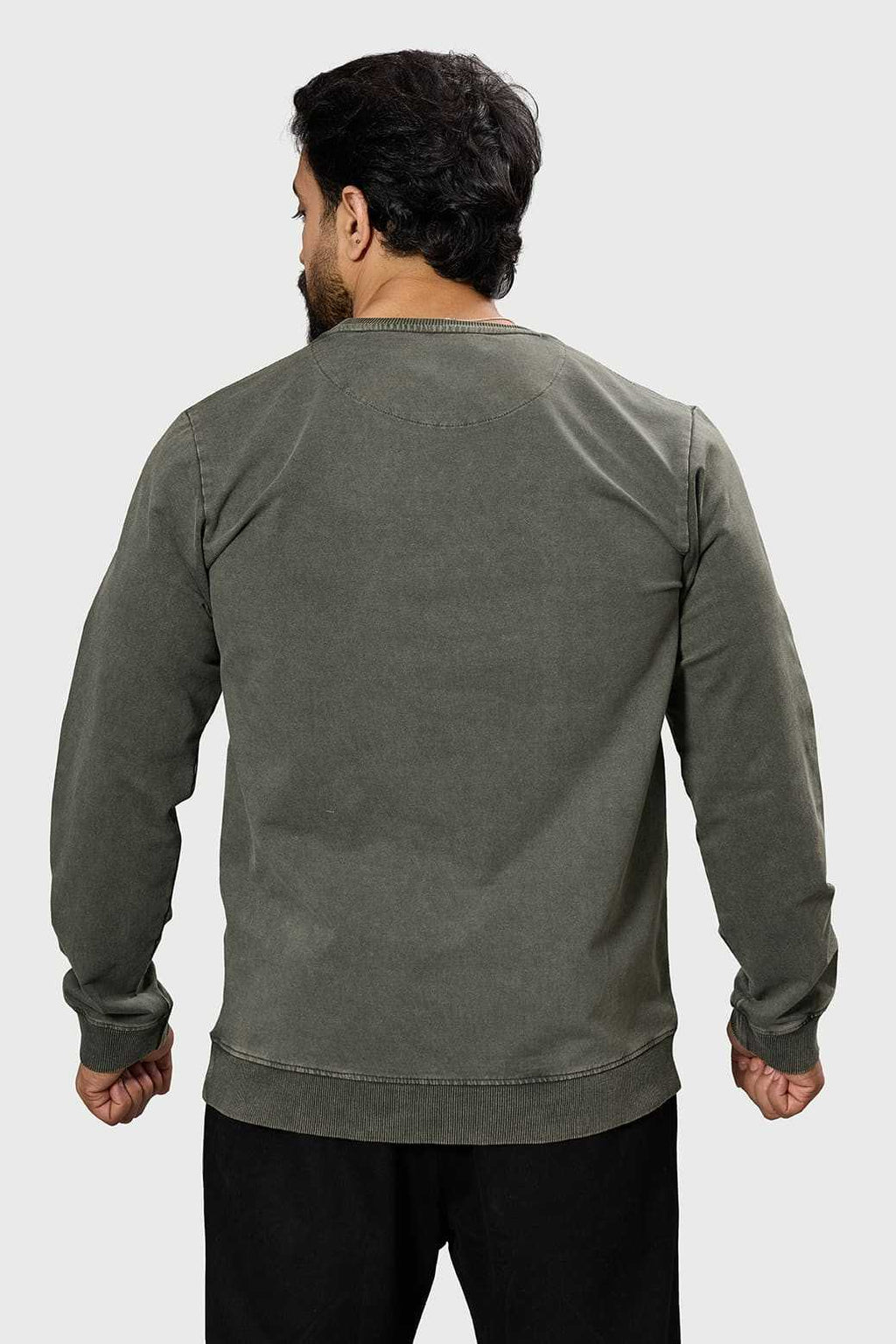 Shadow Washed Sweatshirt Olive