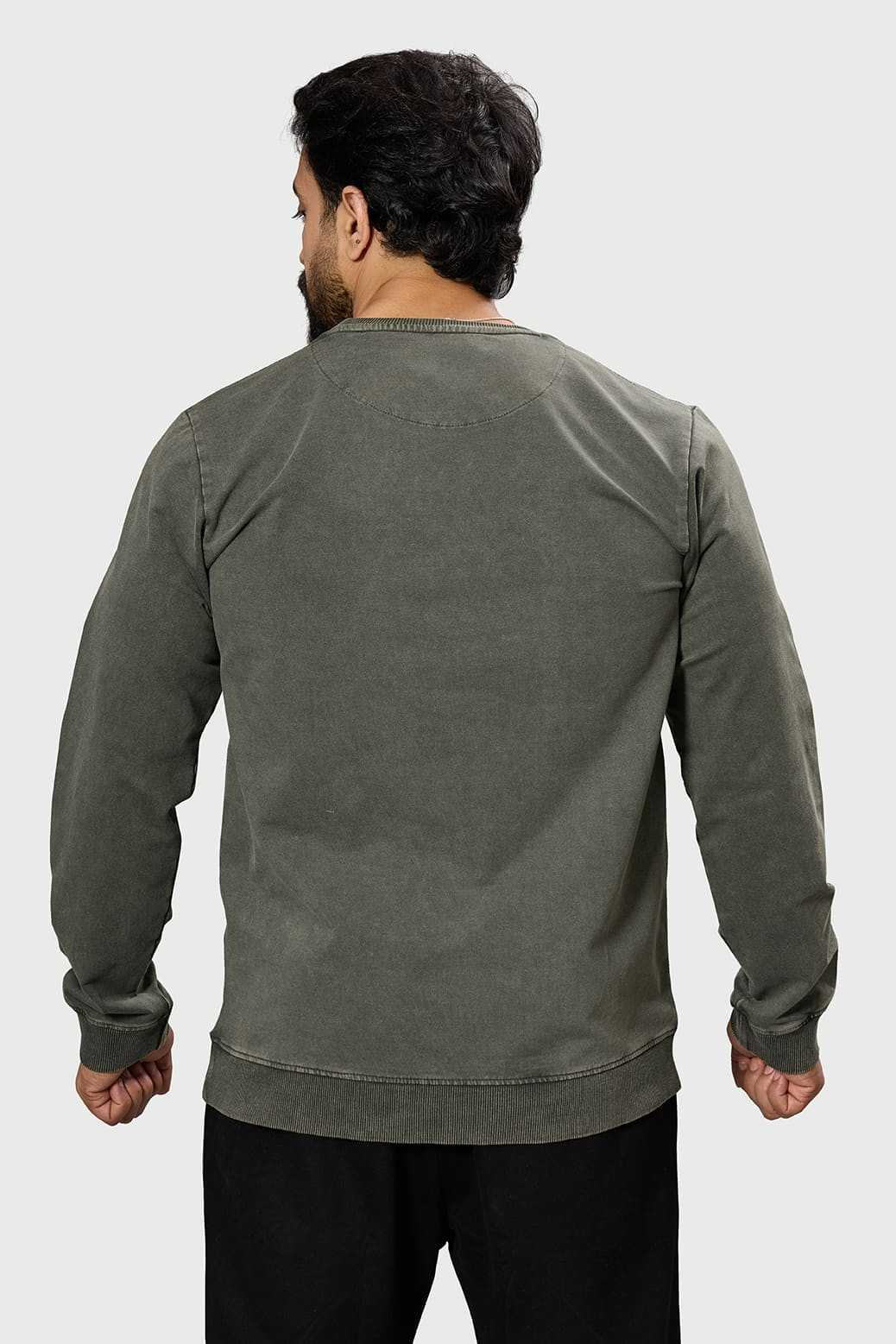 Shadow Washed Sweatshirt Olive