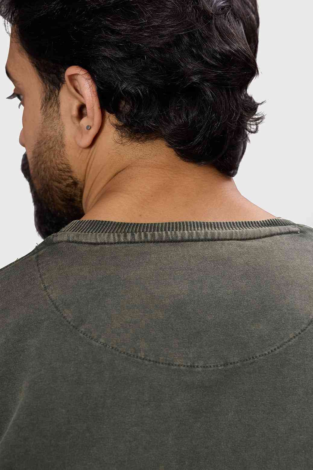 Shadow Washed Sweatshirt Olive