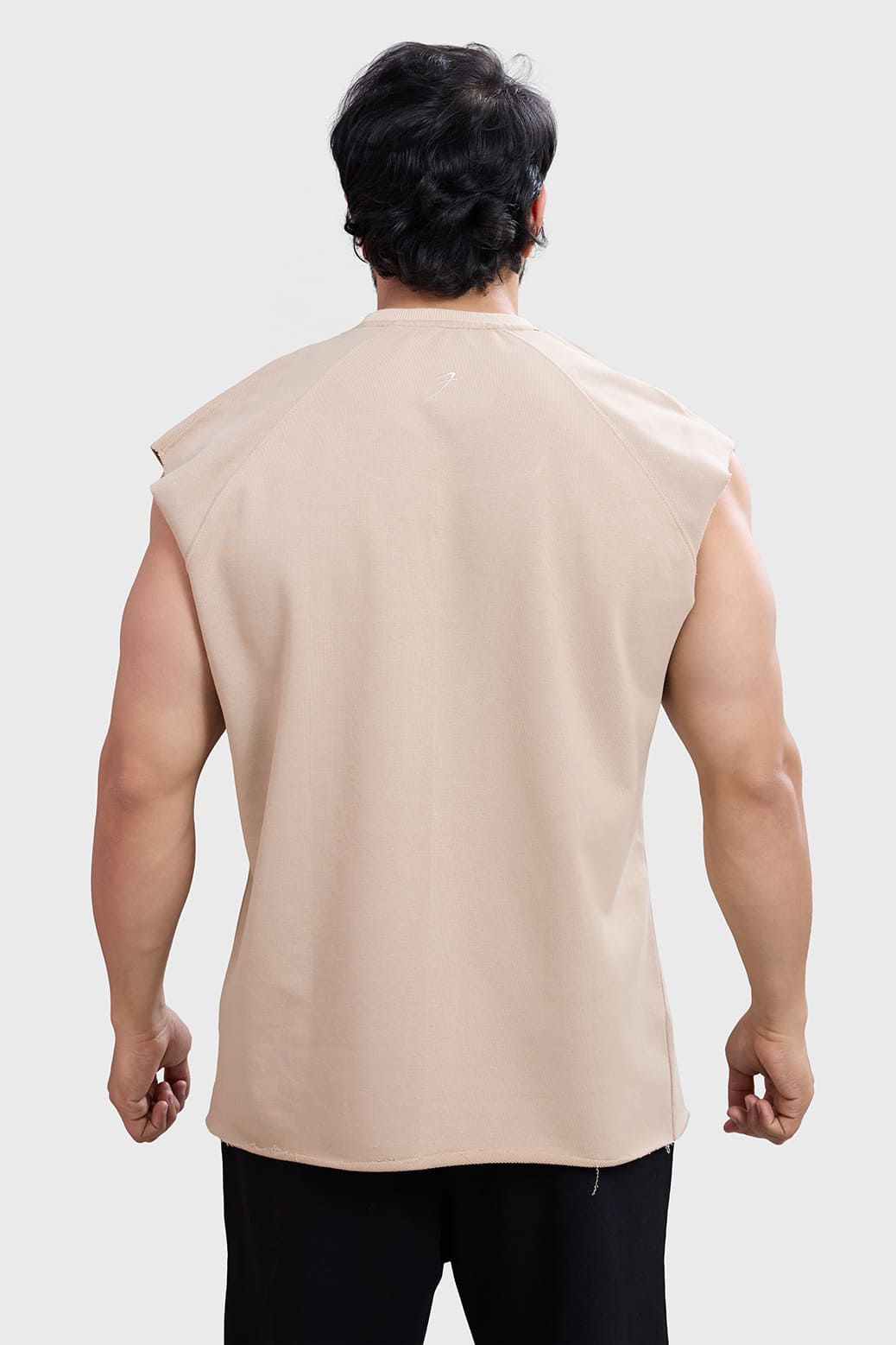Shell Raw Capsleeves Tank Beige