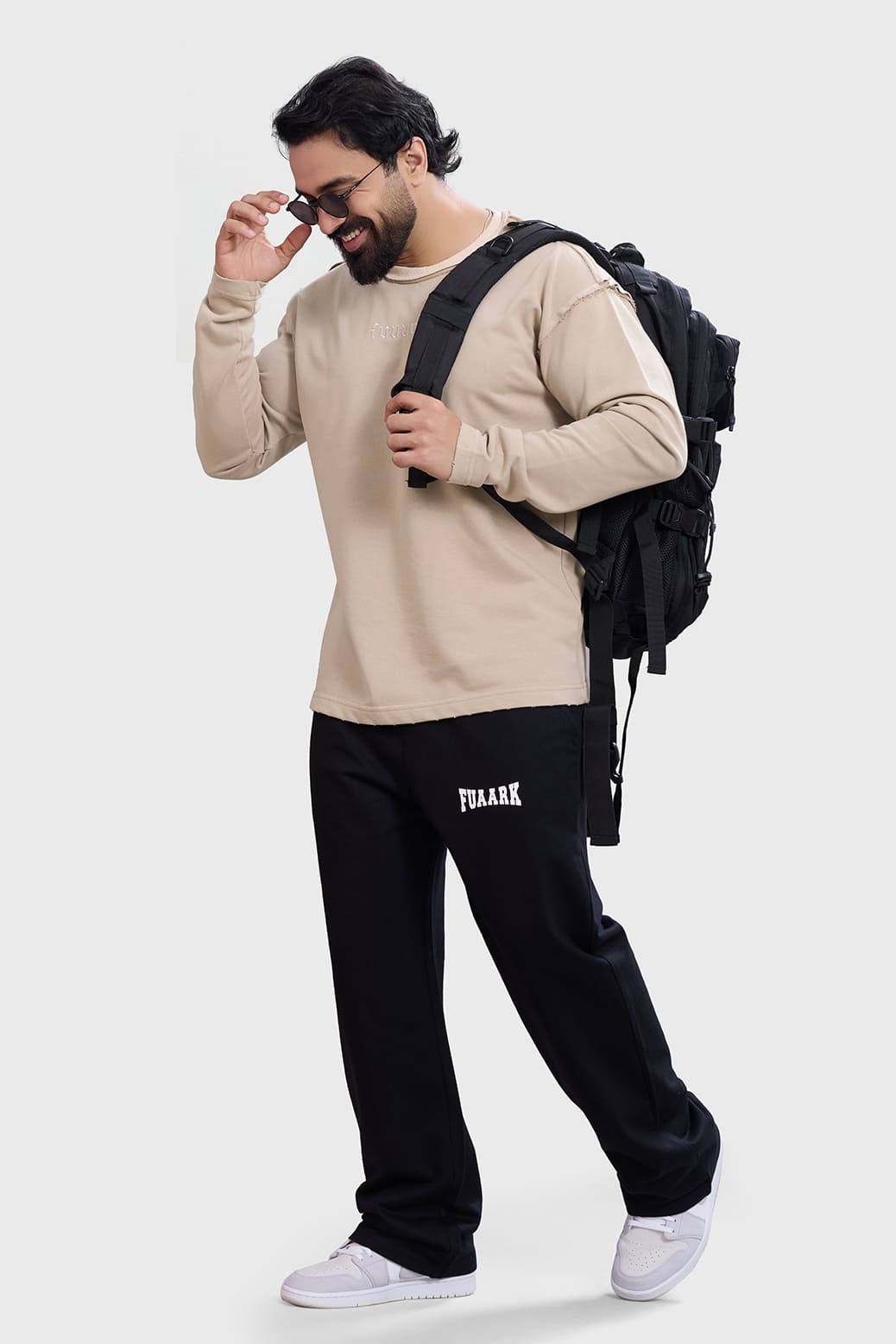 Shell Raw Sweatshirt Beige