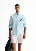 Sky Blue Cotton Linen Shirt