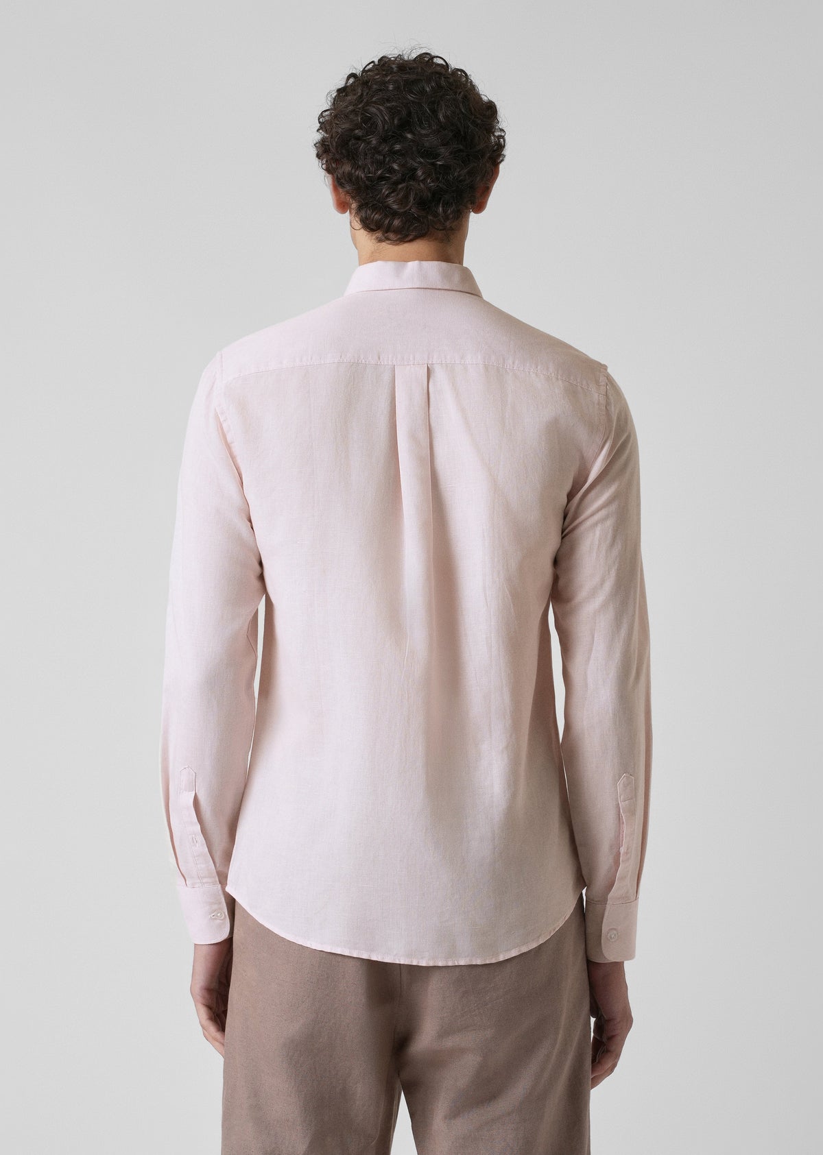 Soft Pink Cotton Linen Shirt