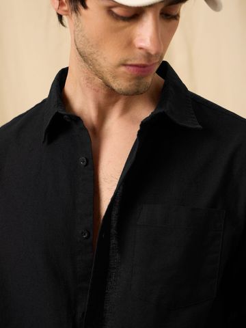 Cotton Linen Set: Black F56