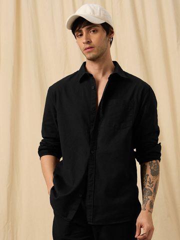 Cotton Linen Set: Black F56