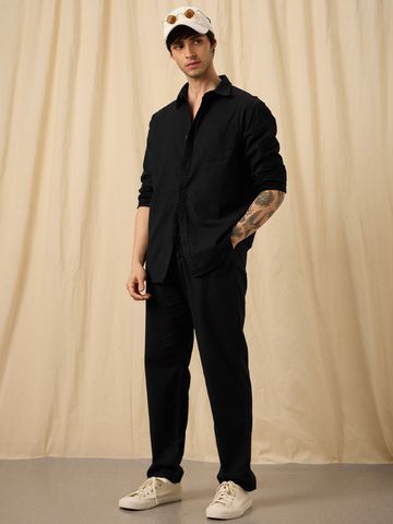 Cotton Linen Set: Black F56