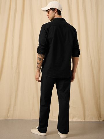 Cotton Linen Set: Black F56