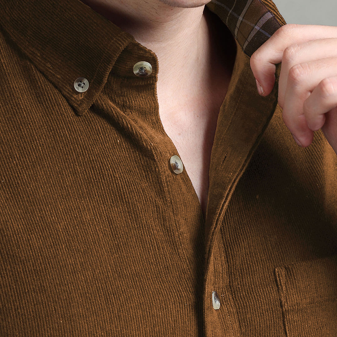 Cruise Corduroy Shirt In Tan