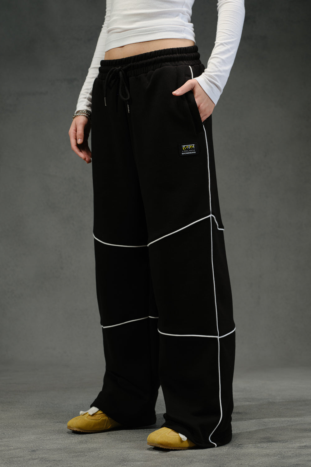 Hustle The Untammed Black Joggers JG67