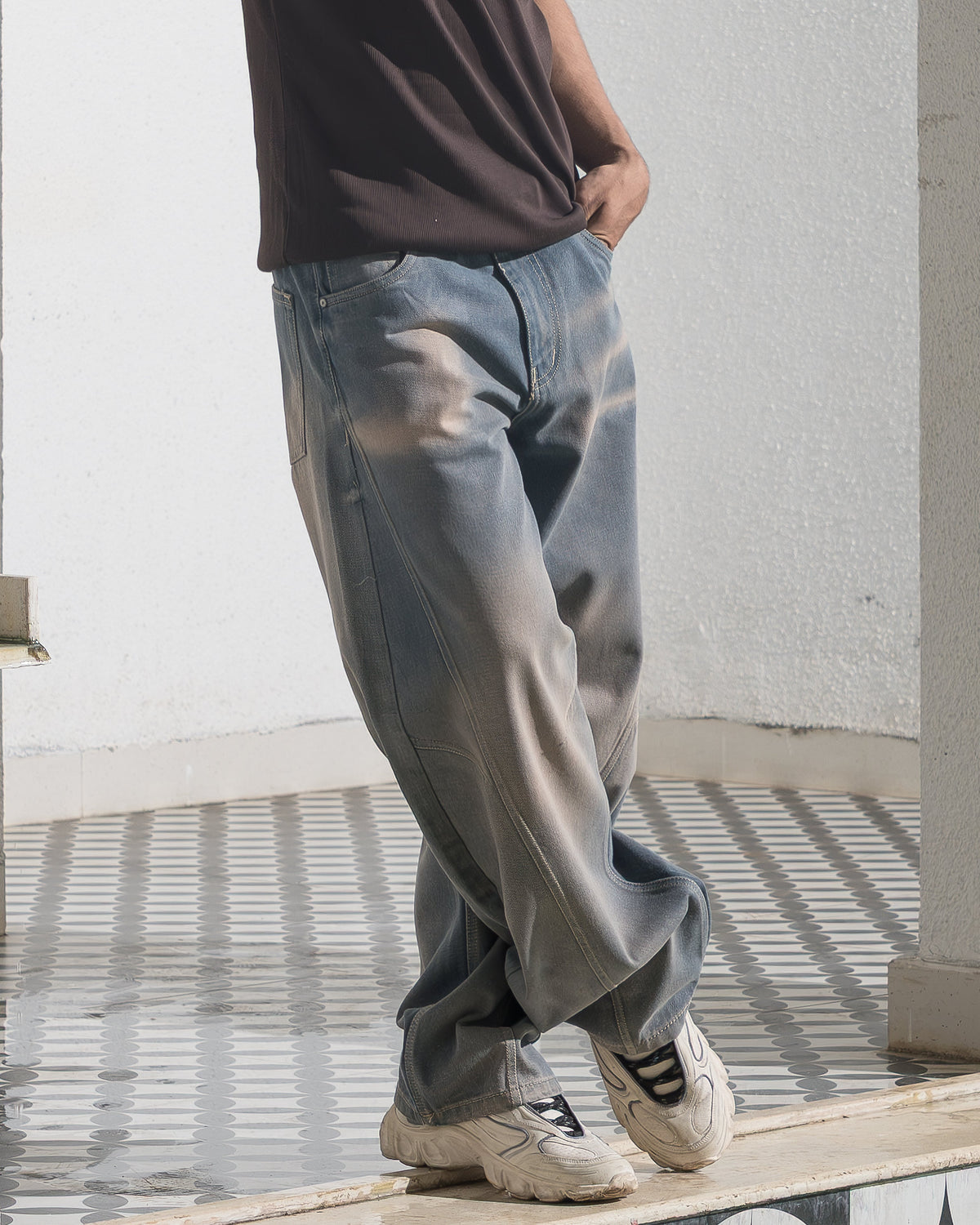 Barrel Fit Denim (Ash Blue) Morrislane