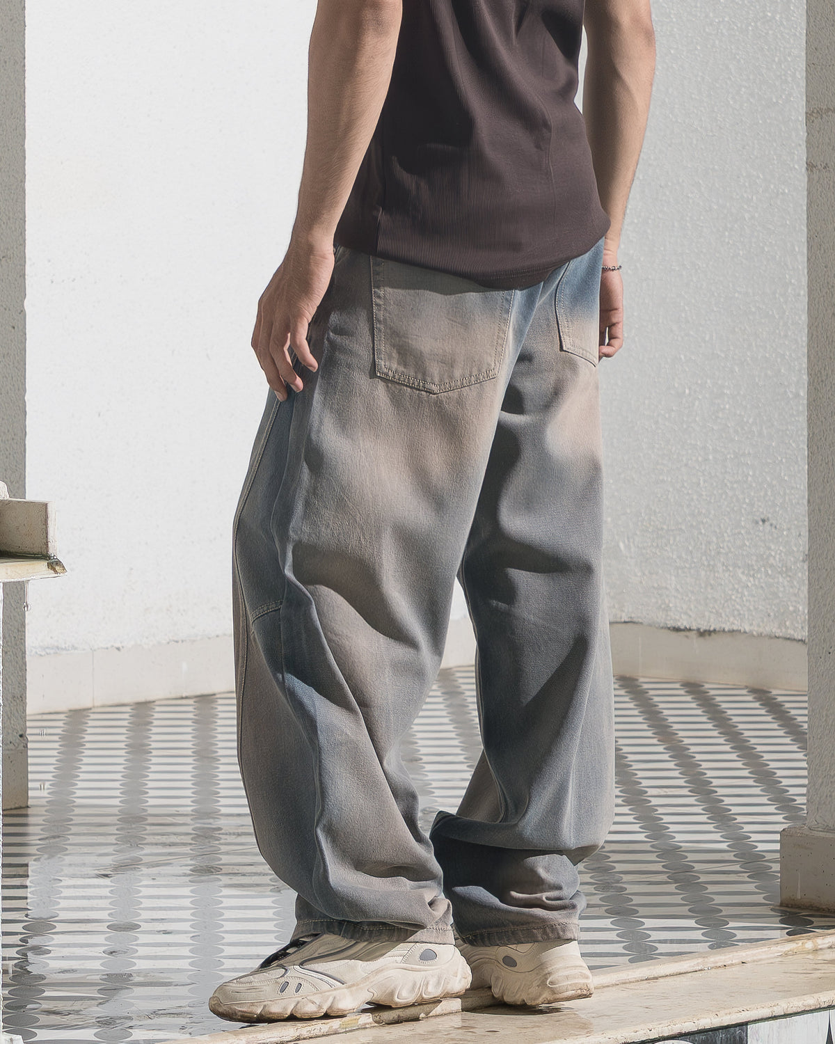 Barrel Fit Denim (Ash Blue) Morrislane