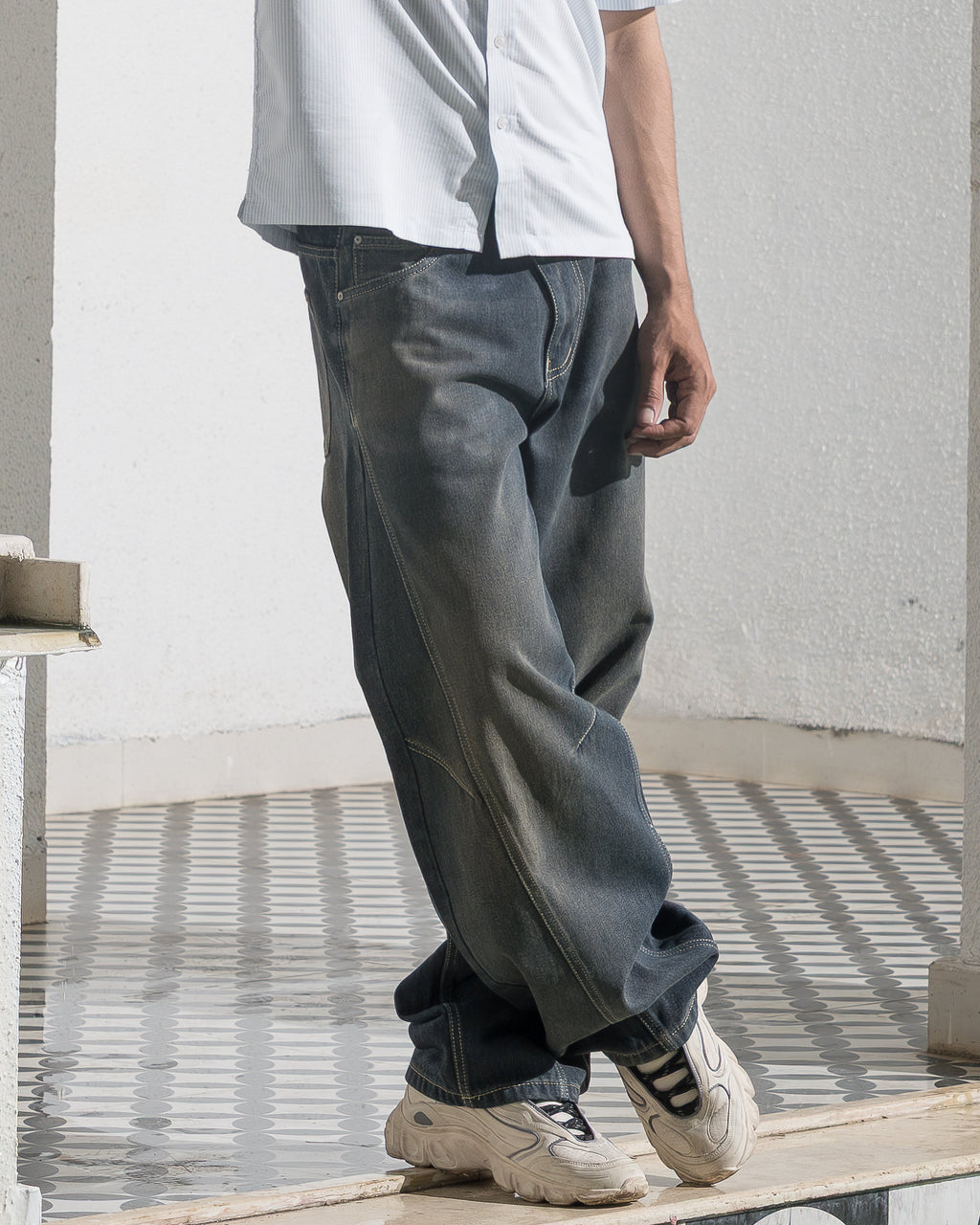 Barrel Fit Denim (Deep Blue) Morrislane