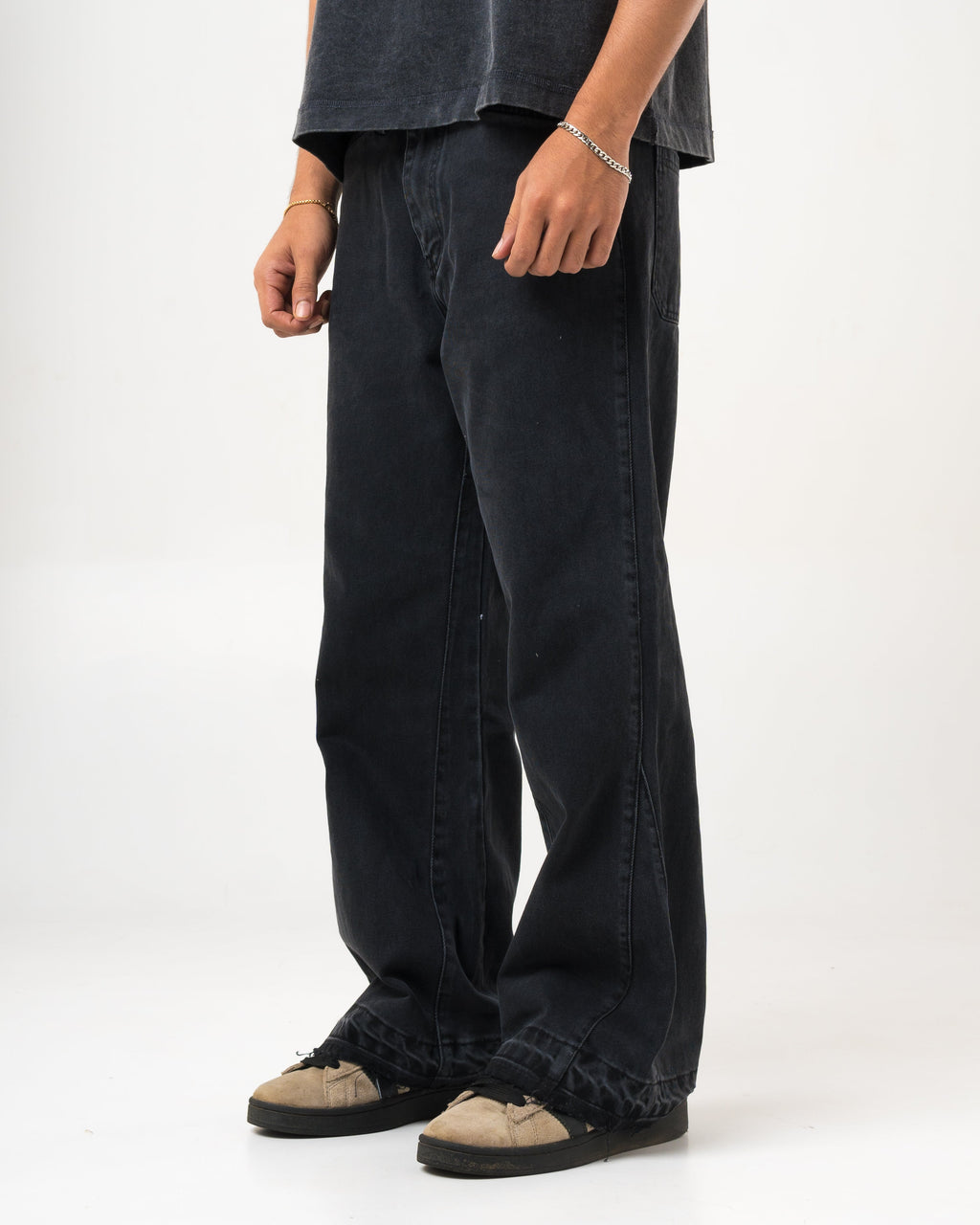 Black Flared Denim